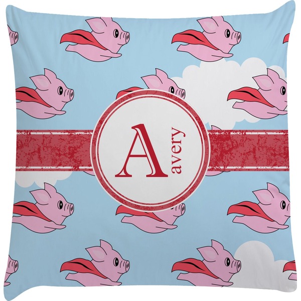 Custom Flying Pigs Decorative Pillow Case (Personalized)