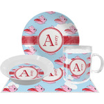 Flying Pigs Dinner Set - Single 4 Pc Setting w/ Name and Initial