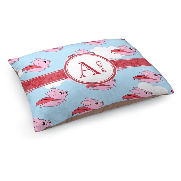 Custom Flying Pigs Dog Bed - Medium w/ Name and Initial