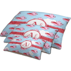 Flying Pigs Dog Bed w/ Name and Initial