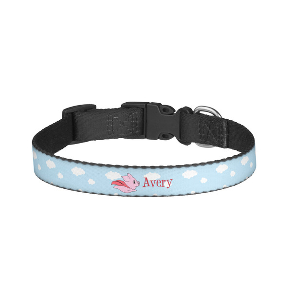 Custom Flying Pigs Dog Collar - Large (Personalized)