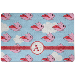 Flying Pigs Dog Food Mat w/ Name and Initial