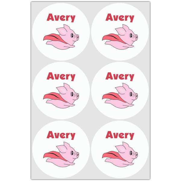 Flying Pigs Drink Topper - Large - Set of 6