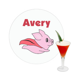 Flying Pigs Printed Drink Topper -  2.5" (Personalized)
