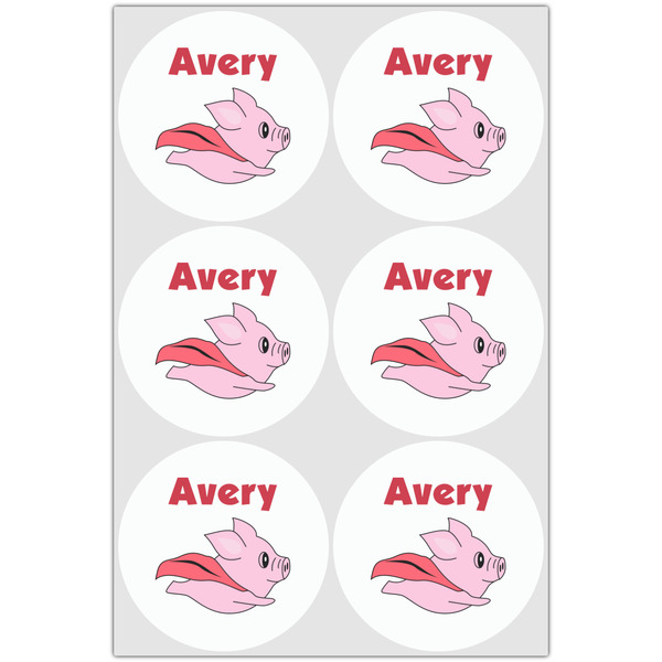 Flying Pigs Drink Topper - XLarge - Set of 6