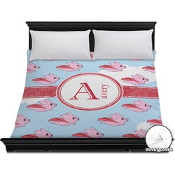 Flying Pigs Duvet Cover - King (Personalized)