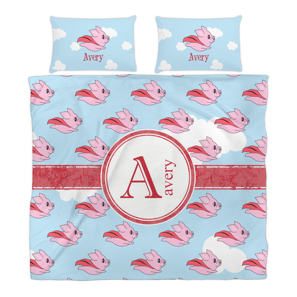 Flying Pigs Duvet Cover Set - King - Alt Approval