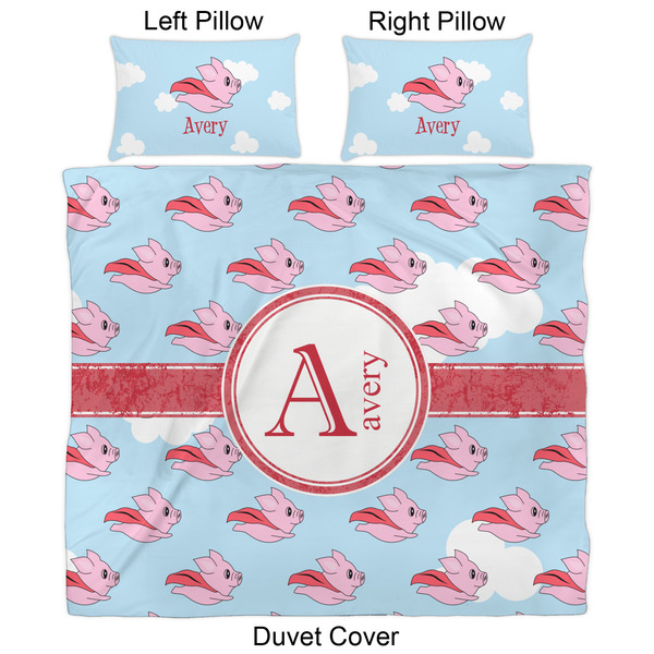 Flying Pigs Duvet Cover Set - King - Approval