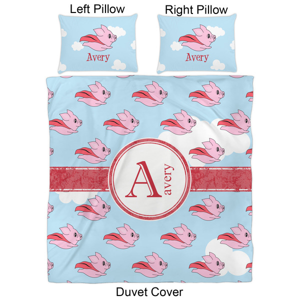 Flying Pigs Duvet Cover Set - Queen - Approval