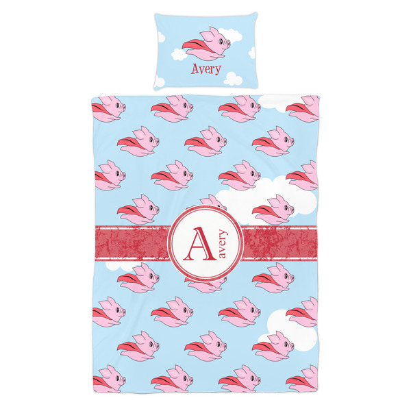 Flying Pigs Duvet Cover Set - Twin - Alt Approval