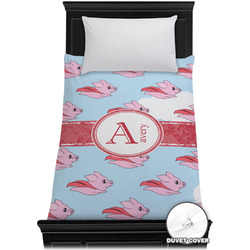 Flying Pigs Duvet Cover - Twin XL (Personalized)