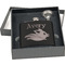 Flying Pigs Engraved Black Flask Gift Set