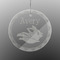 Flying Pigs Engraved Glass Ornament - Round (Front)
