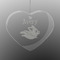 Flying Pigs Engraved Glass Ornaments - Heart