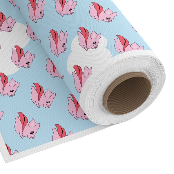 Custom Flying Pigs Fabric by the Yard - Spun Polyester Poplin