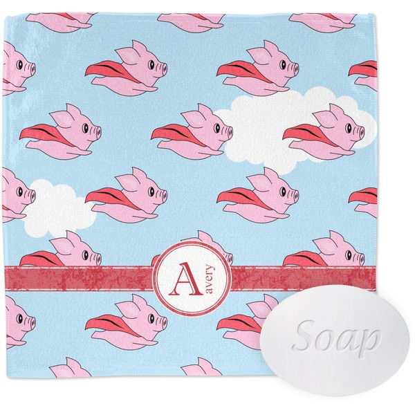 Flying Pigs Wash Cloth with soap