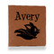 Flying Pigs Leather Binder - 1" - Rawhide - Front View