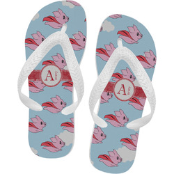 Flying Pigs Flip Flops - Small (Personalized)