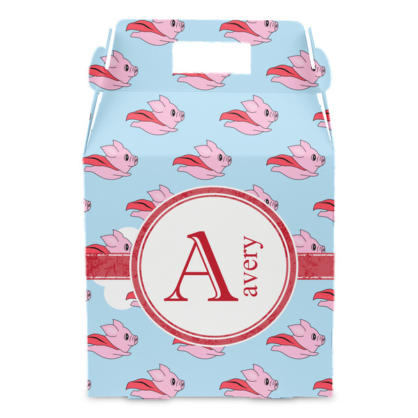 Flying Pigs Gable Favor Box - Front