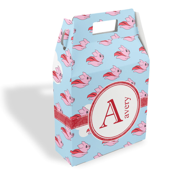 Custom Flying Pigs Gable Favor Box (Personalized)