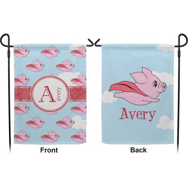 Flying Pigs Garden Flag - Double Sided Front and Back