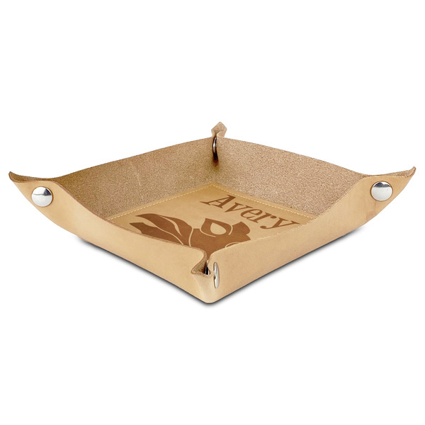 Flying Pigs Genuine Leather Valet Trays - ANGLE (folded)