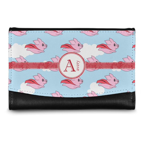 Custom Flying Pigs Genuine Leather Women's Wallet - Small (Personalized)