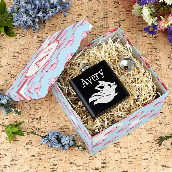 Flying Pigs Gift Boxes with Lid - Canvas Wrapped - Large - In Context