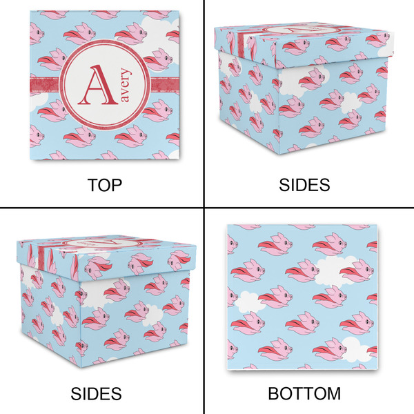 Flying Pigs Gift Boxes with Lid - Canvas Wrapped - Medium - Approval