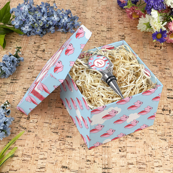 Flying Pigs Gift Boxes with Lid - Canvas Wrapped - Medium - In Context