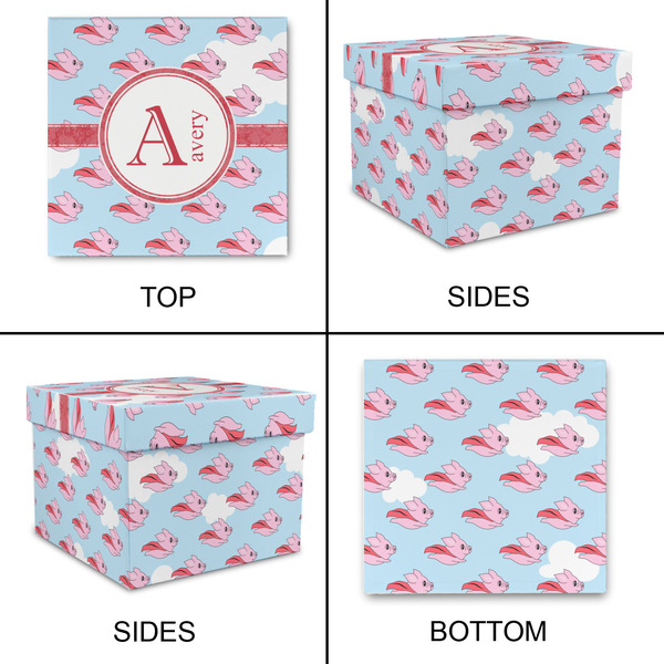 Flying Pigs Gift Boxes with Lid - Canvas Wrapped - X-Large - Approval