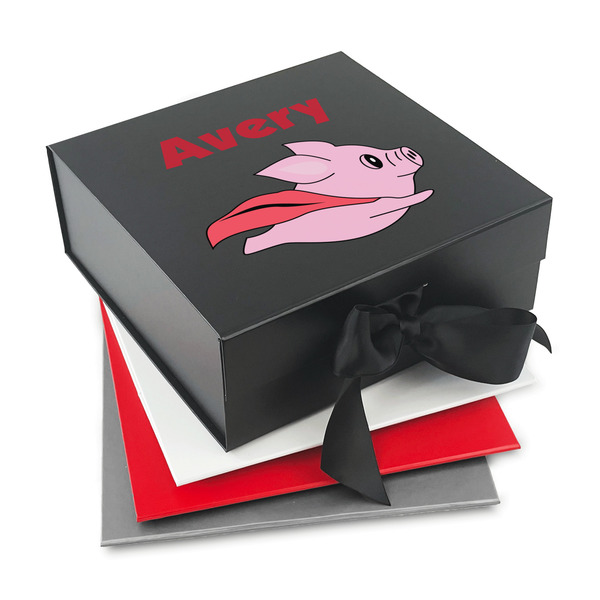 Custom Flying Pigs Gift Box with Magnetic Lid (Personalized)