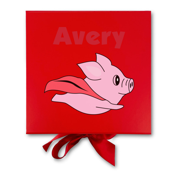 Flying Pigs Gift Boxes with Magnetic Lid - Red - Approval