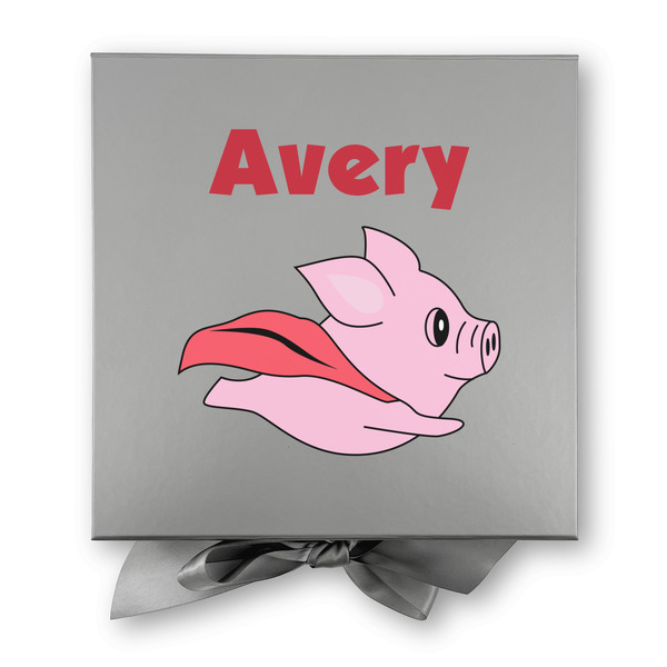 Flying Pigs Gift Boxes with Magnetic Lid - Silver - Approval