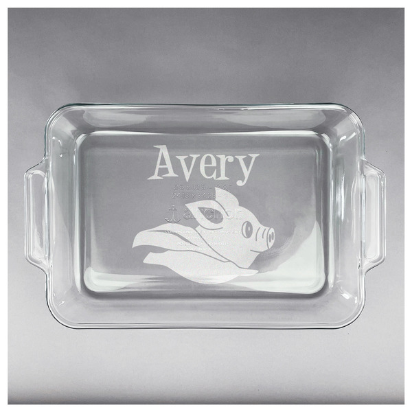 Flying Pigs Glass Baking Dish - APPROVAL (13x9)