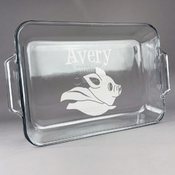 Flying Pigs Glass Baking and Cake Dish (Personalized)