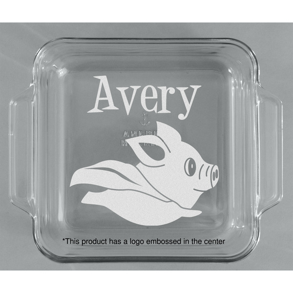 Flying Pigs Glass Cake Dish - APPROVAL (8x8)
