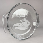Flying Pigs Glass Pie Dish - 9.5in Round (Personalized)