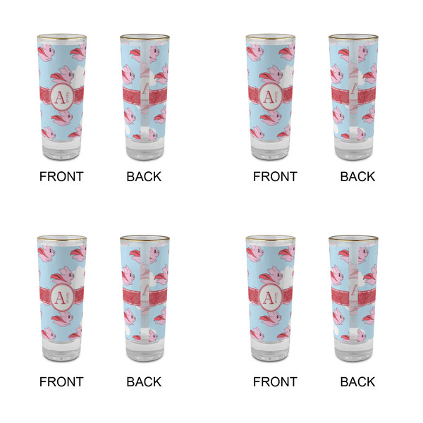 Flying Pigs Glass Shot Glass - 2 oz - Set of 4 - APPROVAL