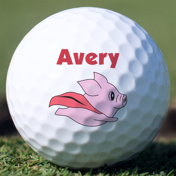 Custom Flying Pigs Golf Balls - Titleist Pro V1 - Set of 3 (Personalized)