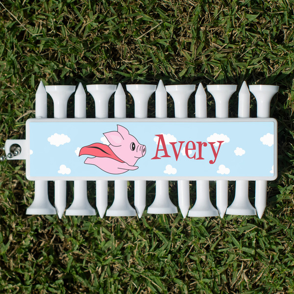 Custom Flying Pigs Golf Tees & Ball Markers Set (Personalized)