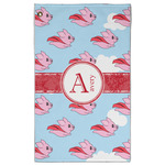 Flying Pigs Golf Towel - Poly-Cotton Blend w/ Name and Initial