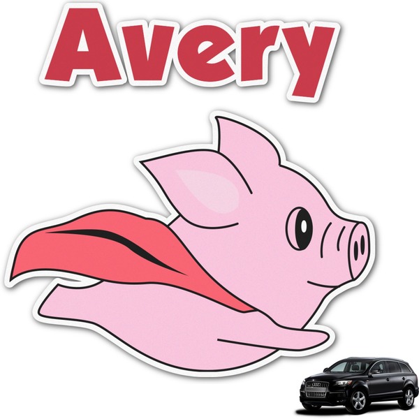 Custom Flying Pigs Graphic Car Decal (Personalized)