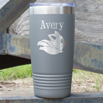 Flying Pigs 20 oz Stainless Steel Tumbler - Grey - Single Sided (Personalized)