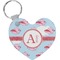 Flying Pigs Heart Plastic Keychain w/ Name and Initial
