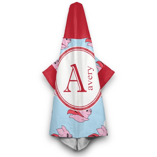 Flying Pigs Hooded Towel - Hanging