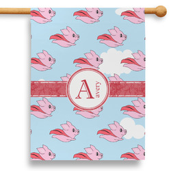 Flying Pigs 28" House Flag (Personalized)