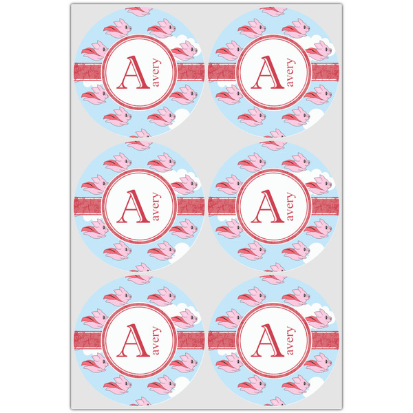 Flying Pigs Icing Circle - Large - Set of 6