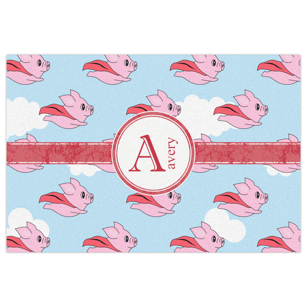 Flying Pigs Indoor / Outdoor Rug - 2'x3' - Front Flat