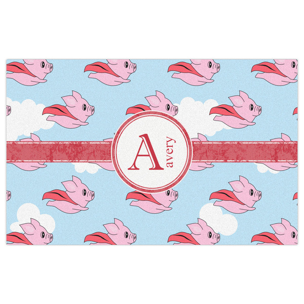 Flying Pigs Indoor / Outdoor Rug - 5'x8' - Front Flat